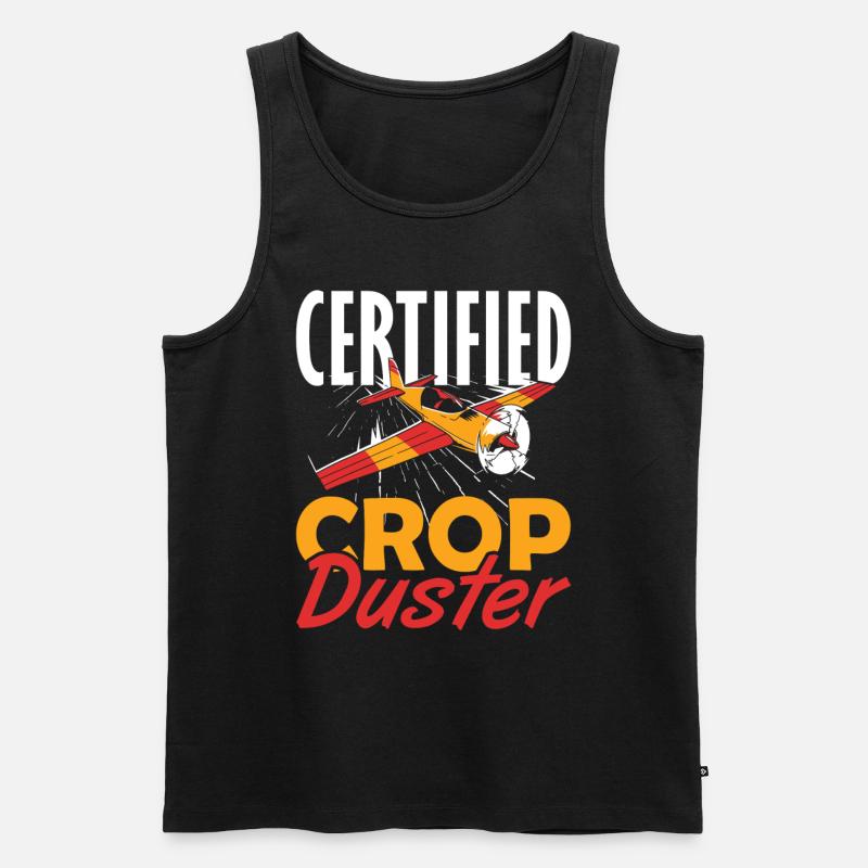 Certified Crop Duster Sprühflugzeug - Männer Premium Bio Tank Top - Schwarz
