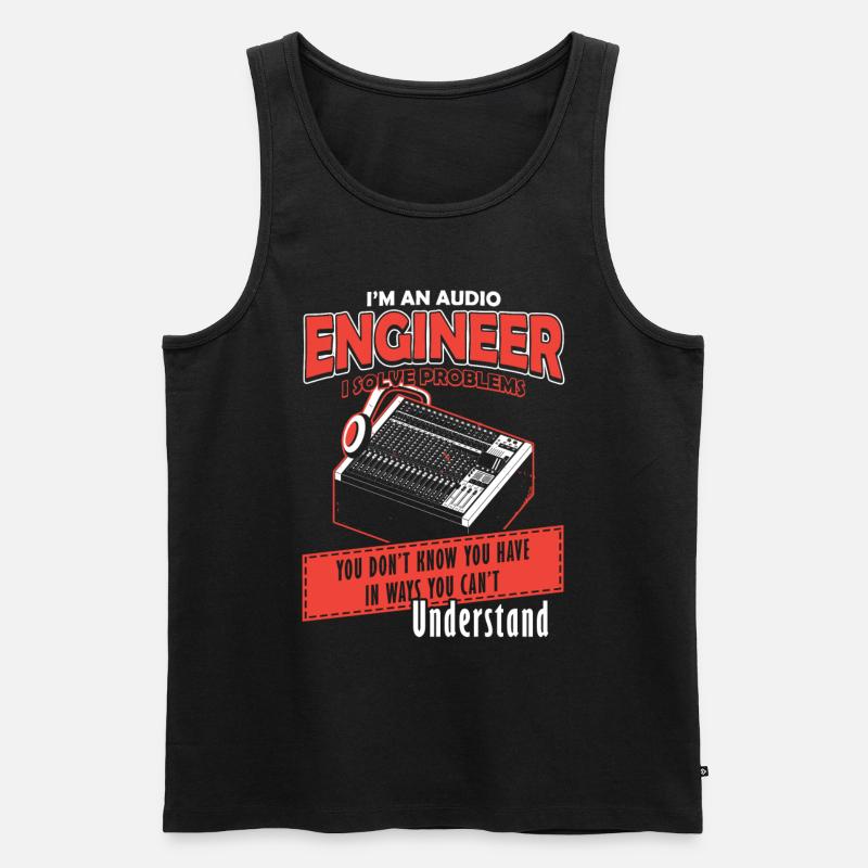 Audio Engineer Solve Problem Tontechniker - Männer Premium Bio Tank Top - Schwarz