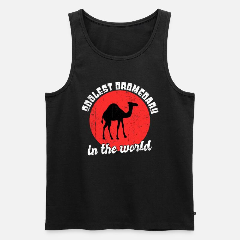 Cooler Dromedar Spruch - Männer Premium Bio Tank Top - Schwarz