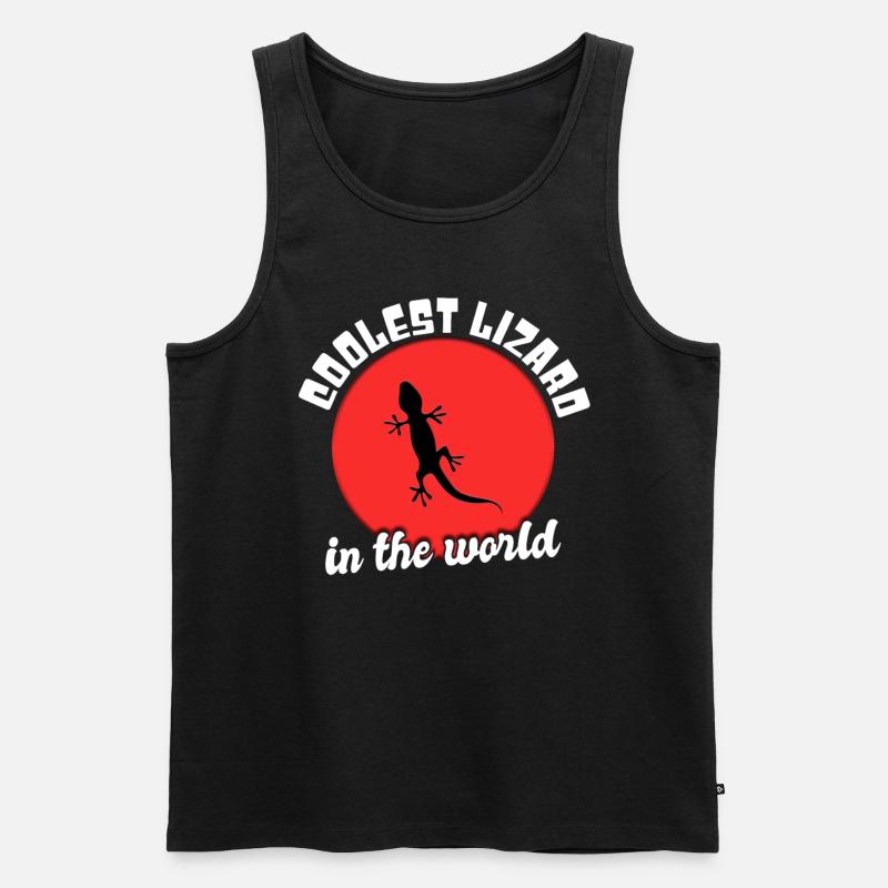 Coole Eidechse Spruch - Männer Premium Bio Tank Top - Schwarz