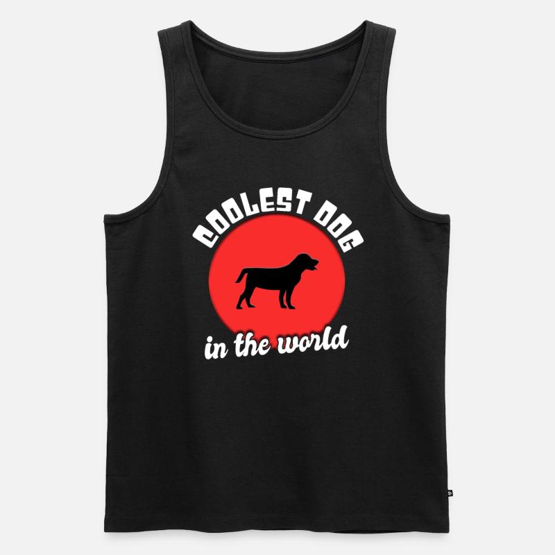 Cooler Hund Spruch - Männer Premium Bio Tank Top - Schwarz