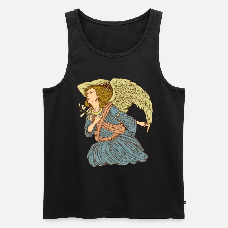 Erzengel Gabriel - Männer Premium Bio Tank Top - Schwarz