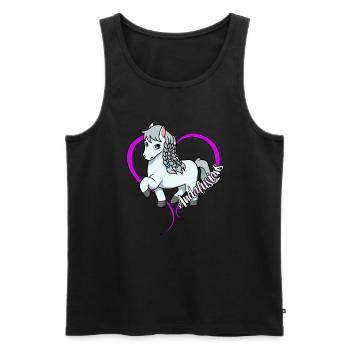 Amoureux des chevaux - Andalous - Débardeur bio Premium Homme - noir - Devant - AI Model Male 178 light (178cm)