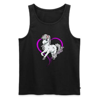 Amateurs de chevaux - Appaloosa - Débardeur bio Premium Homme - noir - Devant - Michal (187cm)