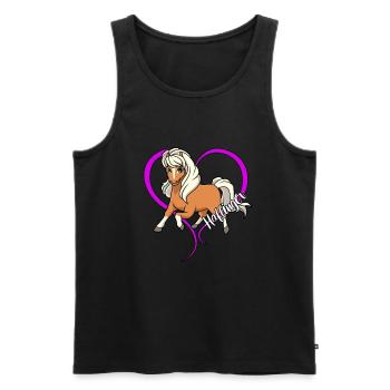 Horse lovers - Haflinger - Men's Premium Organic Tank Top - black - Front - AI Model Male 178 light (178cm)