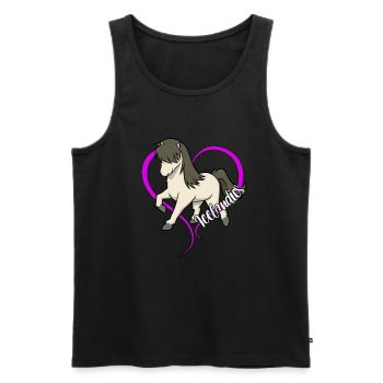 Amoureux des chevaux - Islandais - Débardeur bio Premium Homme - noir - Devant - Michal (187cm)