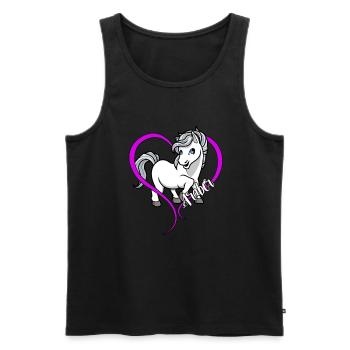 Pferdeliebhaber - Araber - Männer Premium Bio Tank Top - Schwarz - Vorne - AI Model Male 178 light (178cm)