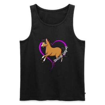 Horse lovers - German riding pony - Men's Premium Organic Tank Top - black - Front - Michal (187cm)