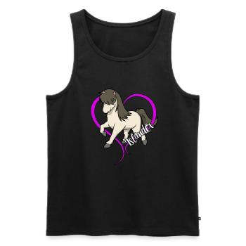 Amoureux des chevaux - Islandais - Débardeur bio Premium Homme - noir - Devant - Michal (187cm)