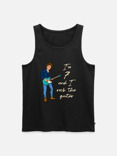 I' - Young Guitarist - Men's Premium Organic Tank Top - black