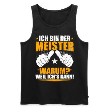 Meister Geschenk Meisterbrief HandwerkHandwerker - Männer Premium Bio Tank Top - Schwarz - Vorne - Michal (187cm)