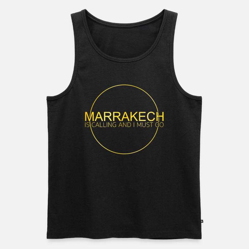 Marrakech Spruch - Männer Premium Bio Tank Top - Schwarz