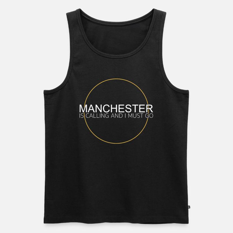 Manchester Spruch - Männer Premium Bio Tank Top - Schwarz