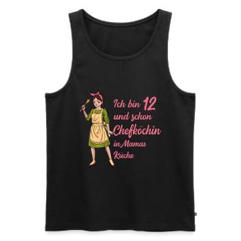 Ich bin 12 - Mädchen Koch - Männer Premium Bio Tank Top - Schwarz - Vorne - Michal (187cm)