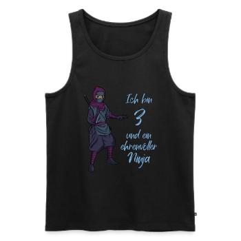 Ich bin 3 - Jungen Ninja - Männer Premium Bio Tank Top - Schwarz - Vorne - AI Model Male 178 light (178cm)