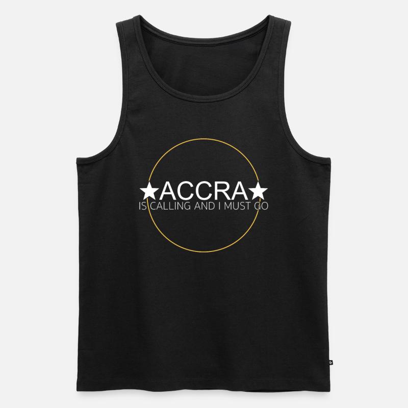 Accra Spruch - Männer Premium Bio Tank Top - Schwarz