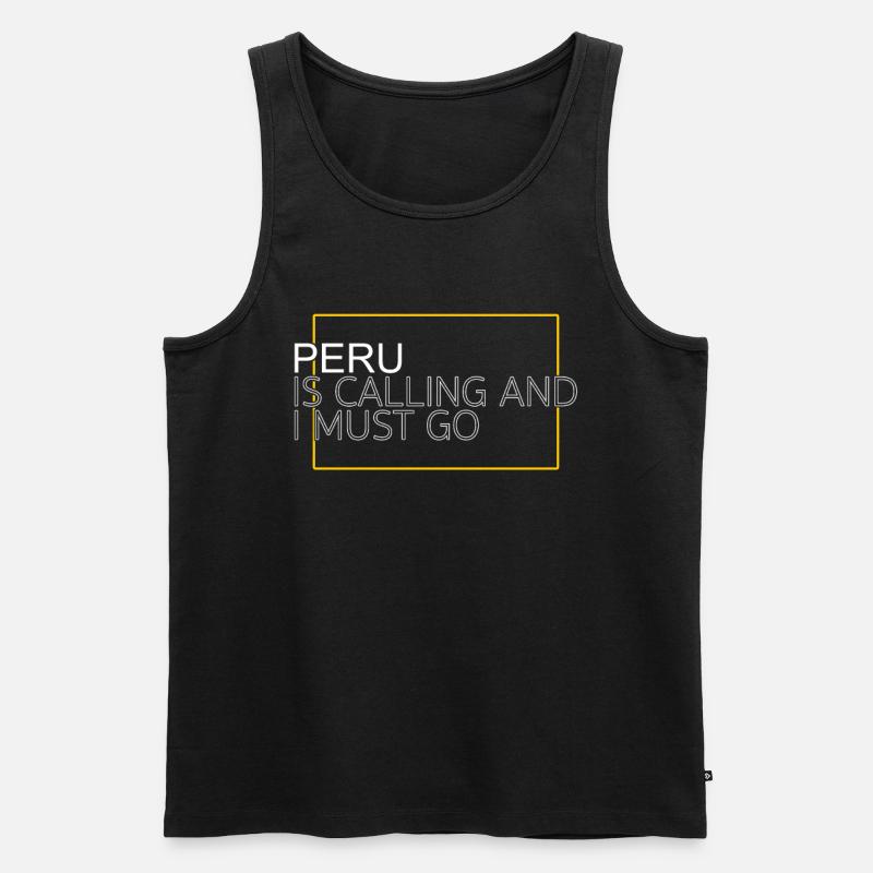 Peru Spruch - Männer Premium Bio Tank Top - Schwarz