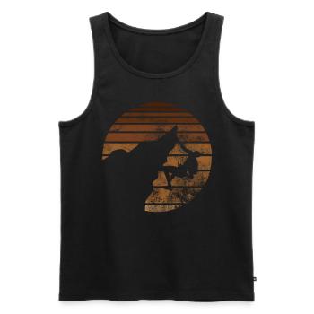 Retro - Climbing - - Men's Premium Organic Tank Top - black - Front - Michal (187cm)
