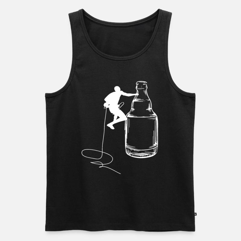 Bier - Klettern - - Männer Premium Bio Tank Top - Schwarz