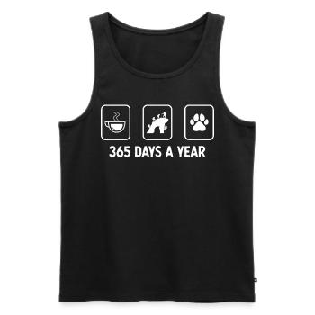 365 days a year - Dog paw - Climbing - - Men's Premium Organic Tank Top - black - Front - Michal (187cm)