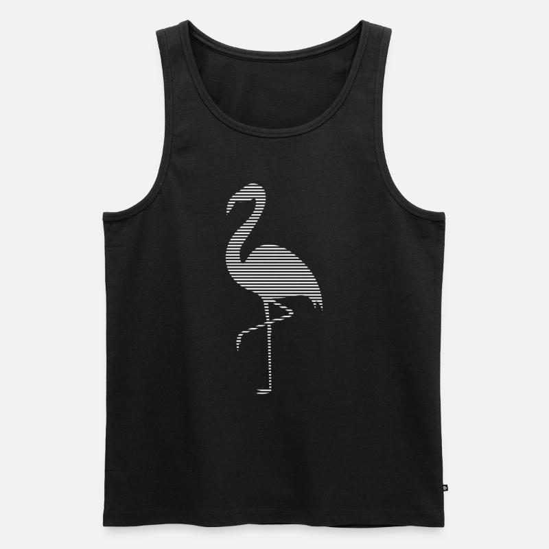 Flamingo - Männer Premium Bio Tank Top - Schwarz
