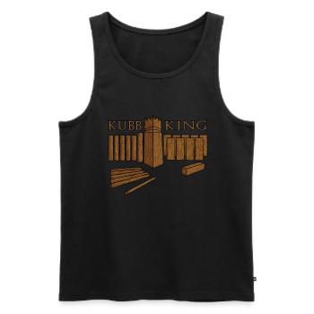 Wikingerschach - Kubb King - Männer Premium Bio Tank Top - Schwarz - Vorne - AI Model Male 178 light (178cm)