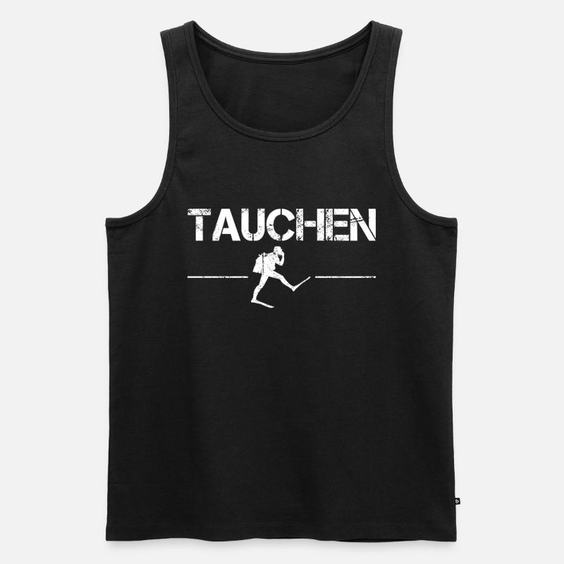 tauchen - Männer Premium Bio Tank Top - Schwarz