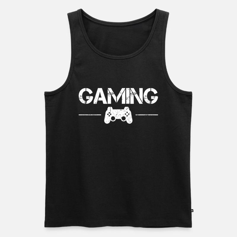 gaming - Männer Premium Bio Tank Top - Schwarz