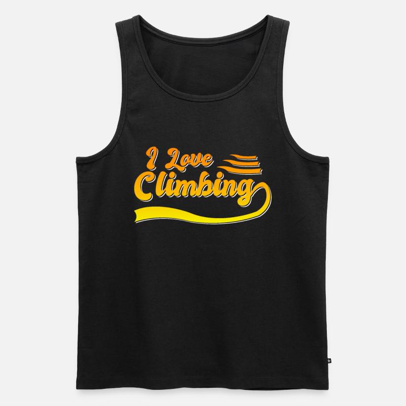 Ich liebe Klettern - Männer Premium Bio Tank Top - Schwarz