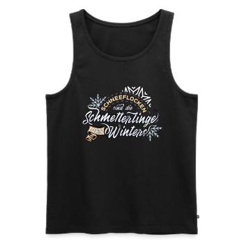 Schneeflocken sind die Schmetterlinge des Winters - Männer Premium Bio Tank Top - Schwarz - Vorne - Michal (187cm)