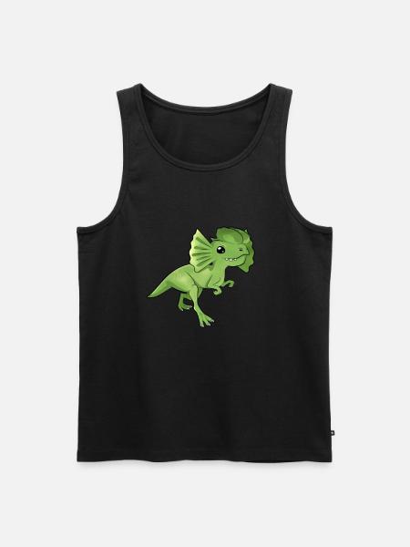 Dessin animé Dilophosaurus - Débardeur bio Premium Homme - noir