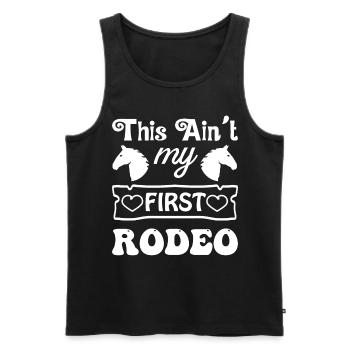 Ce n’est pas mon premier Rodeo 1 - - Débardeur bio Premium Homme - noir - Devant - Michal (187cm)