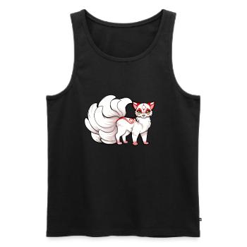 Kawaii Kitsune - Männer Premium Bio Tank Top - Schwarz - Vorne - AI Model Male 178 light (178cm)