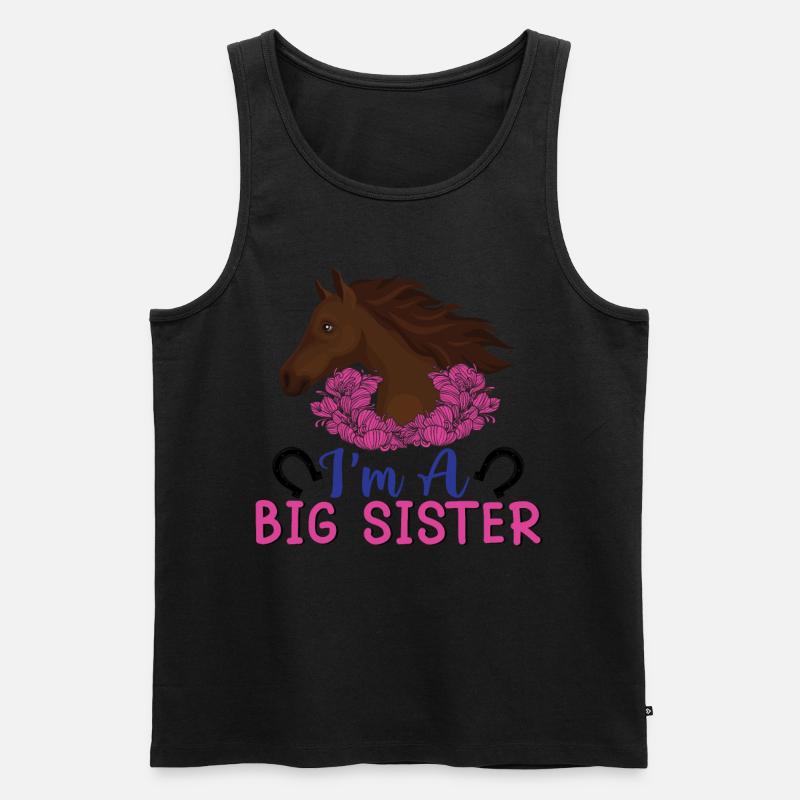 Ich bin eine große Schwester - - Männer Premium Bio Tank Top - Schwarz
