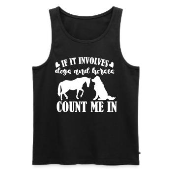 When it comes to dogs and horses, I'm - Men's Premium Organic Tank Top - black - Front - Michal (187cm)
