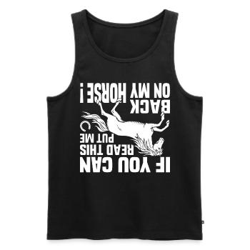 If you can read this, put me back on my - Men's Premium Organic Tank Top - black - Front - Michal (187cm)
