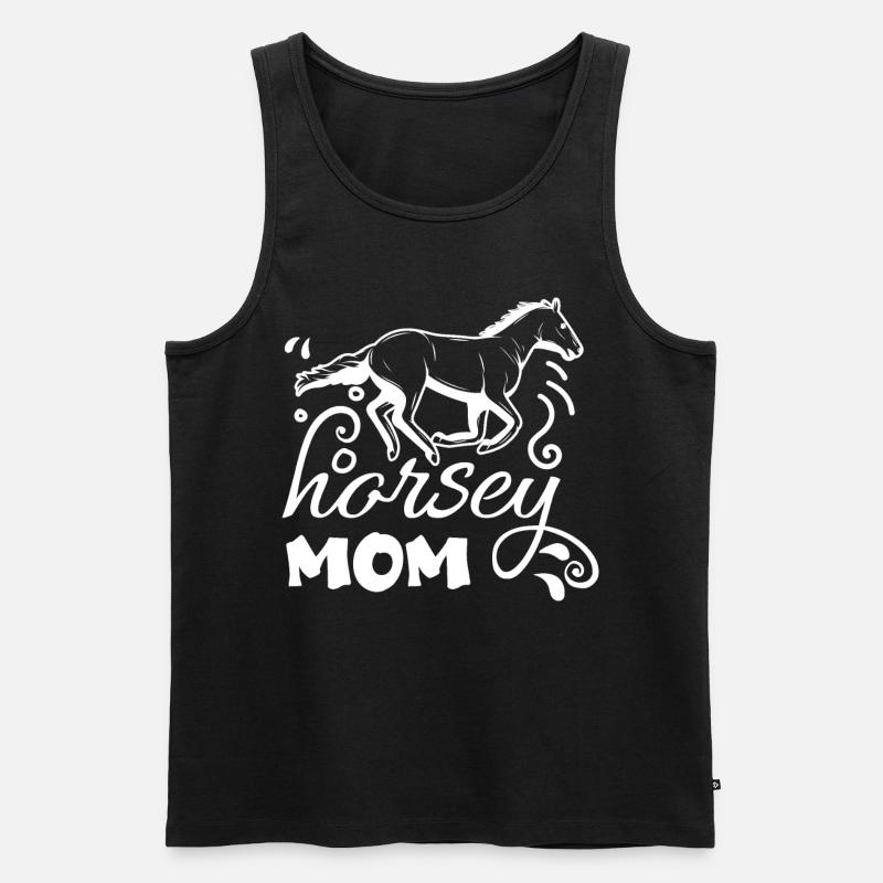 Pferdchen-Mama 1 - - Männer Premium Bio Tank Top - Schwarz