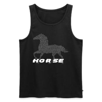 Cheval 6 - - Débardeur bio Premium Homme - noir - Devant - Michal (187cm)