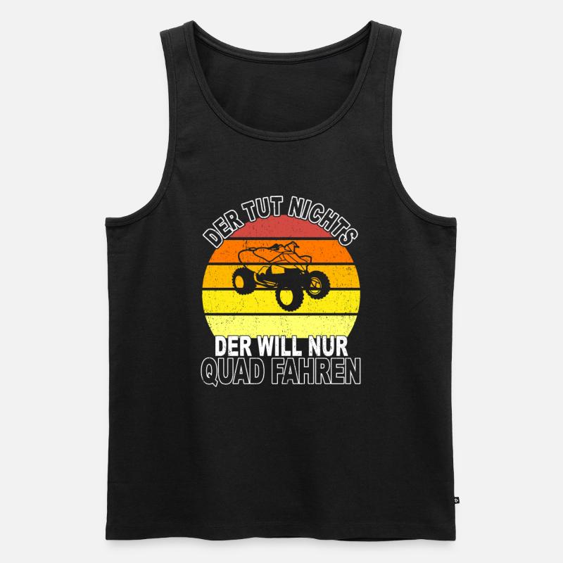 Quad Spruch - Männer Premium Bio Tank Top - Schwarz