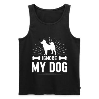 Ignorer mon chien - Débardeur bio Premium Homme - noir - Devant - Michal (187cm)