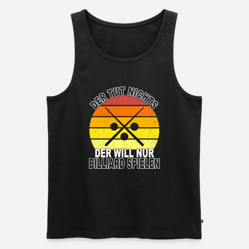 Billiard Spruch - Männer Premium Bio Tank Top - Schwarz
