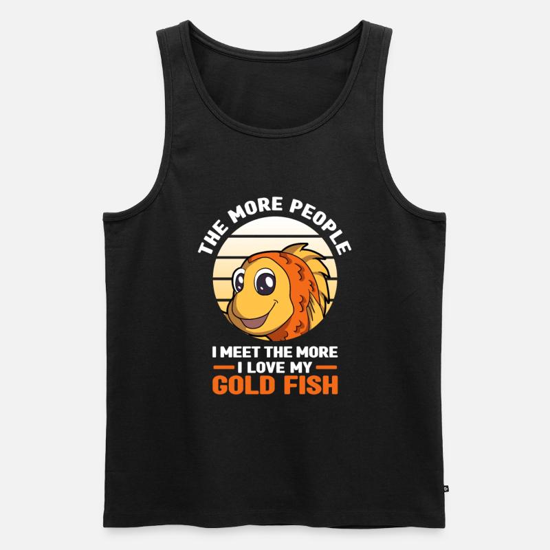 Goldfisch - Männer Premium Bio Tank Top - Schwarz