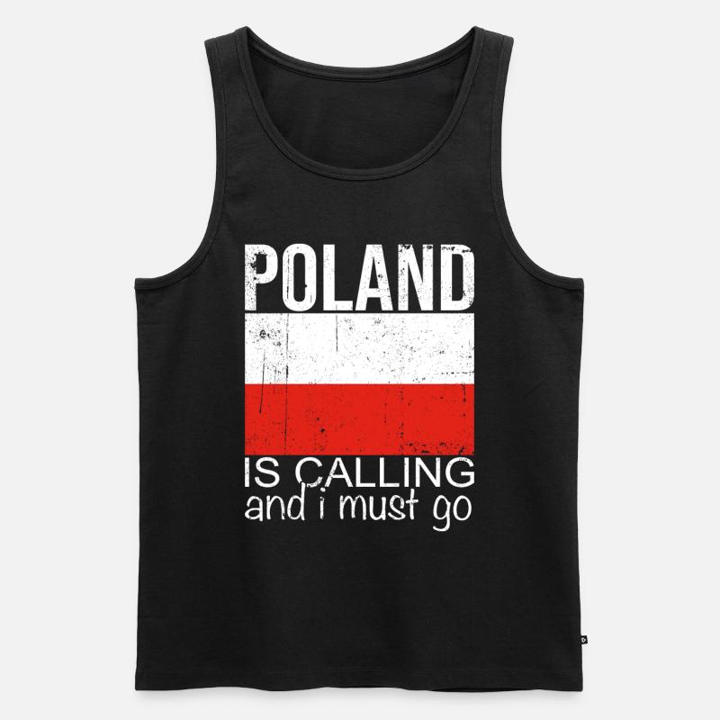 Polen Spruch - Männer Premium Bio Tank Top - Schwarz