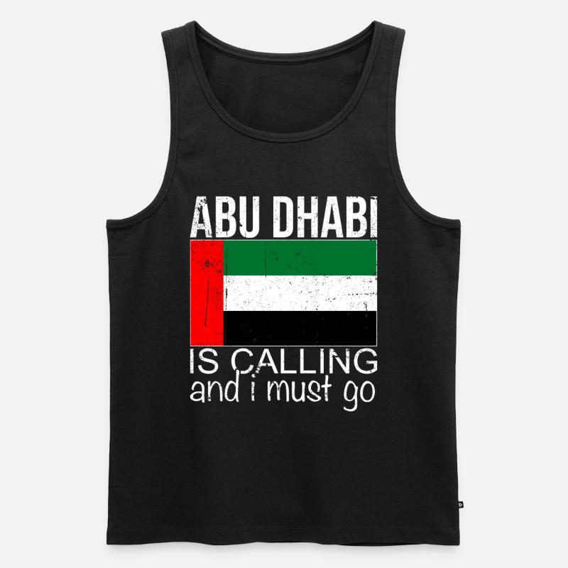 Abu Dhabi Spruch - Männer Premium Bio Tank Top - Schwarz