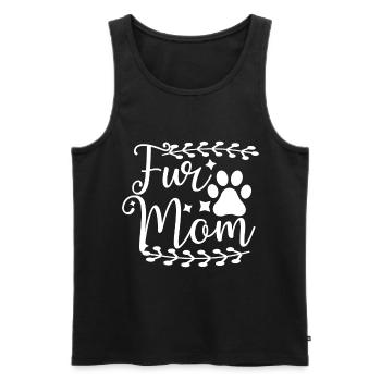 Fur Mama - Étoiles et pattes - Débardeur bio Premium Homme - noir - Devant - Michal (187cm)