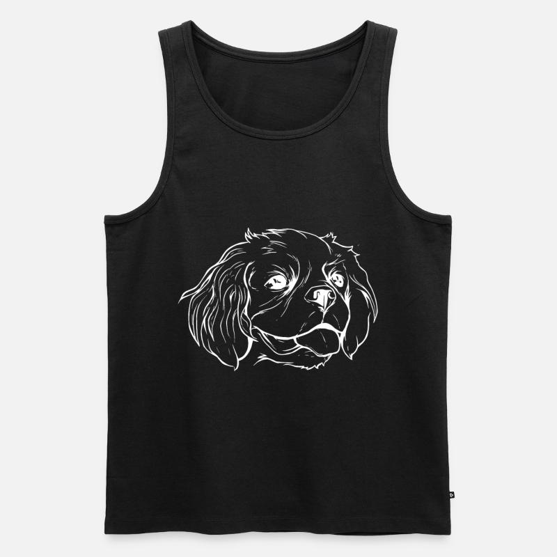 Cavalier Hund - Männer Premium Bio Tank Top - Schwarz