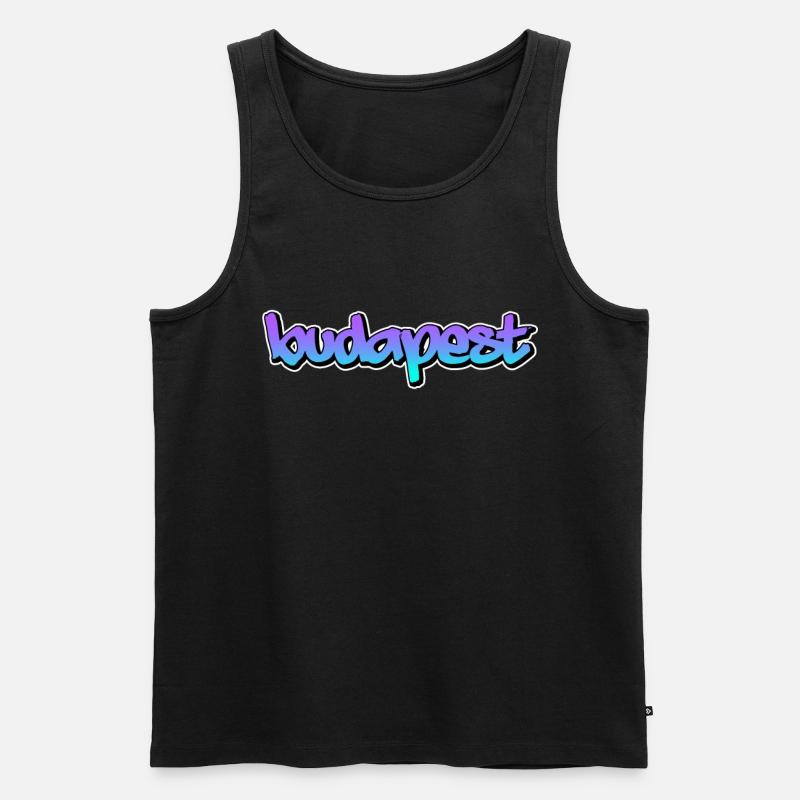 Budapest - Männer Premium Bio Tank Top - Schwarz