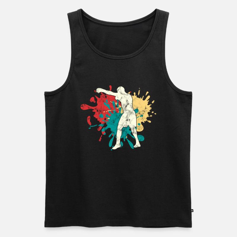 Boxen - Männer Premium Bio Tank Top - Schwarz
