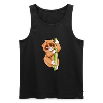 Kawaii Lori - Männer Premium Bio Tank Top - Schwarz - Vorne - AI Model Male 178 light (178cm)