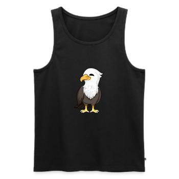 Kawaii White-tailed Eagle - Men's Premium Organic Tank Top - black - Front - AI Model Male 178 light (178cm)
